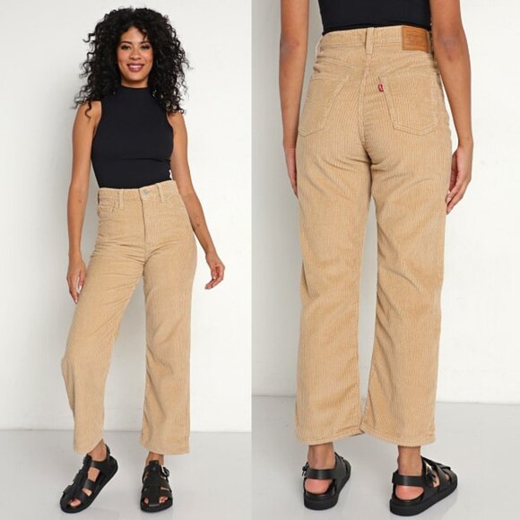 Levi's Ribcage Straight Ankle Cord Granola Size 28 - Picture 1 of 8